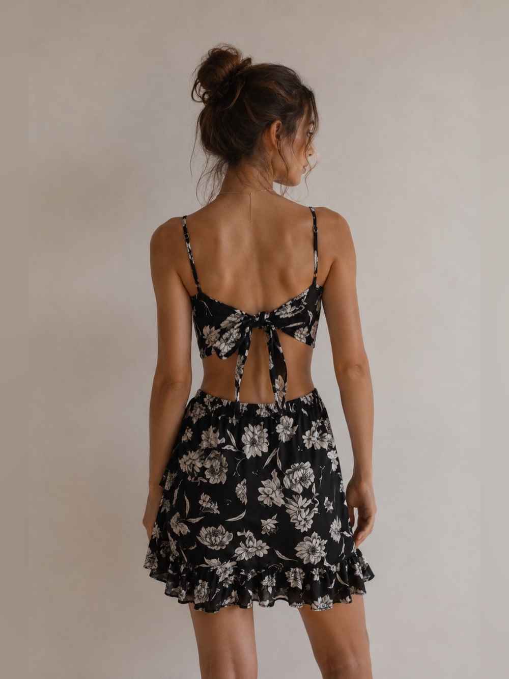 NWOT Free People I’ve Got A Feeling Two Piece Coord Set Floral Crop Top Skirt M - Picture 4 of 4